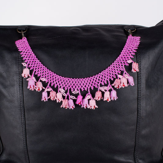 BEADED TULIPS BAG NECKLACE - NO. 18251