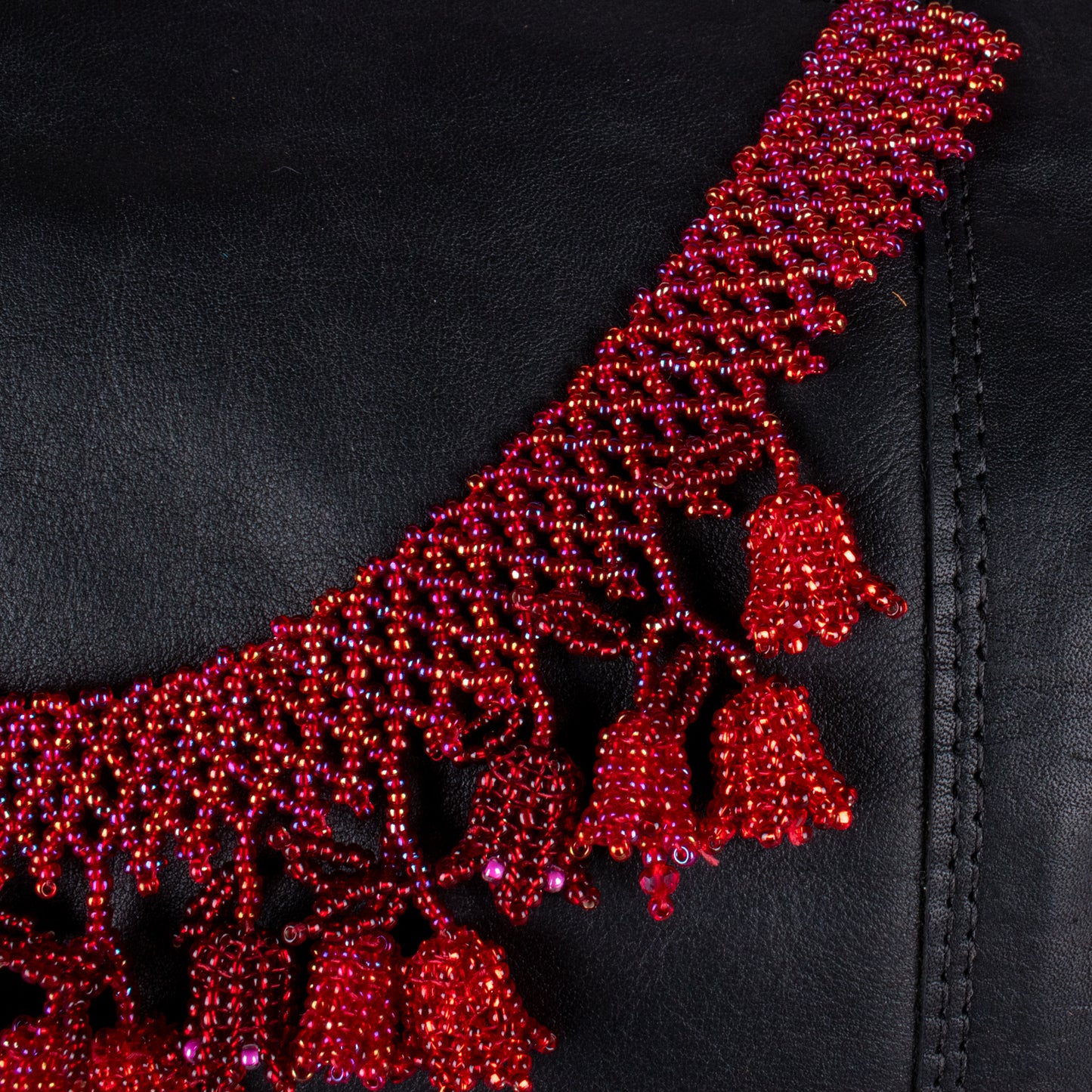 BEADED TULIPS BAG NECKLACE - NO. 18253