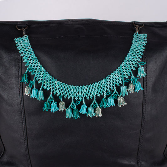 BEADED TULIPS BAG NECKLACE - NO. 18258
