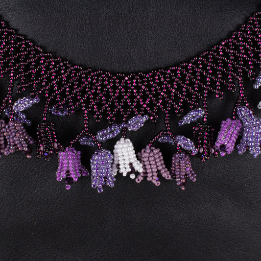 BEADED TULIPS BAG NECKLACE - NO. 18261