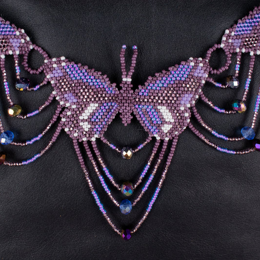 BEADED BUTTERFLY BAG NECKLACE - NO. 18266