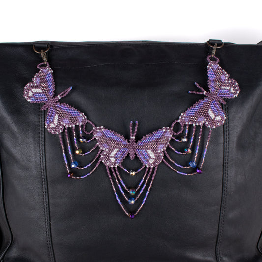 BEADED BUTTERFLY BAG NECKLACE - NO. 18266
