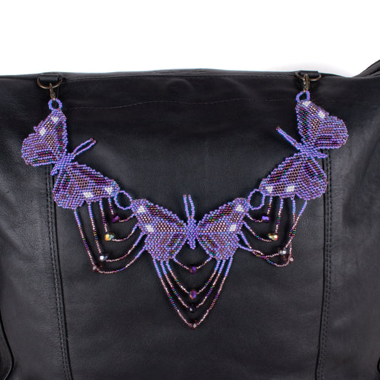 BEADED BUTTERFLY BAG NECKLACE - NO. 18267