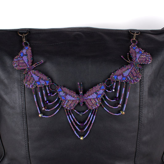 BEADED BUTTERFLY BAG NECKLACE - NO. 18268