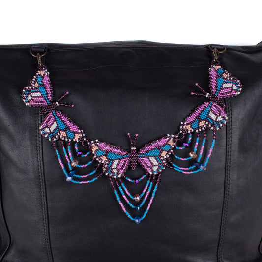 BEADED BUTTERFLY BAG NECKLACE - NO. 18274