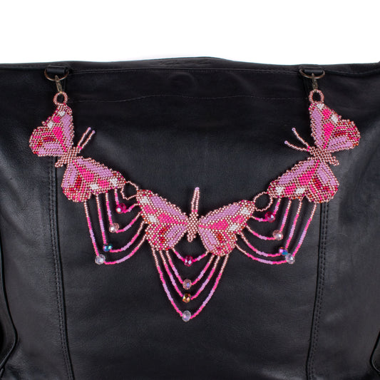 BEADED BUTTERFLY BAG NECKLACE - NO. 18280