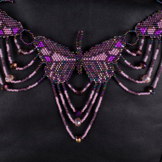 BEADED BUTTERFLY BAG NECKLACE - NO. 18283