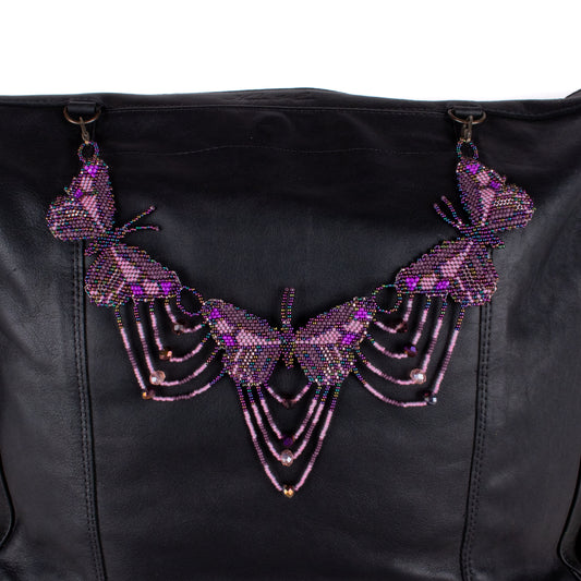 BEADED BUTTERFLY BAG NECKLACE - NO. 18283