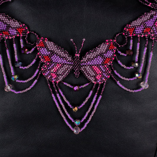 BEADED BUTTERFLY BAG NECKLACE - NO. 18284