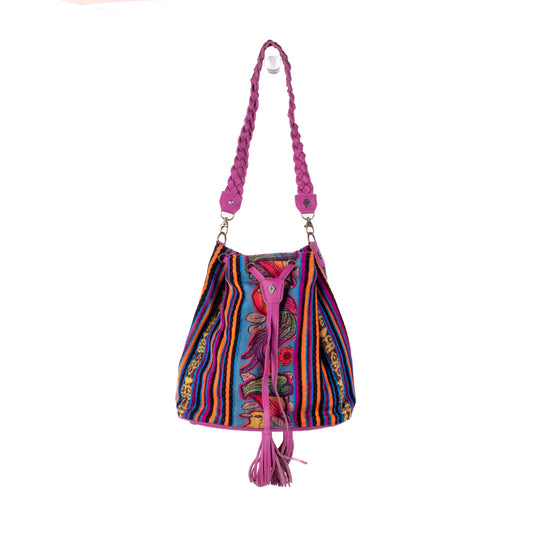 DRAWSTRING BUCKET BAG - CORTE - BABY RHINO - NO. 18396