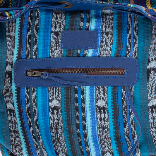 DRAWSTRING BUCKET BAG - CORTE - COBALT - NO. 18399