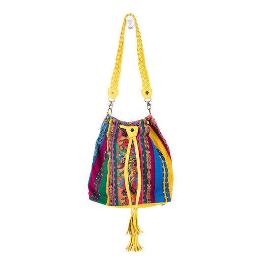 DRAWSTRING BUCKET BAG - CORTE - CANARY - NO. 18402