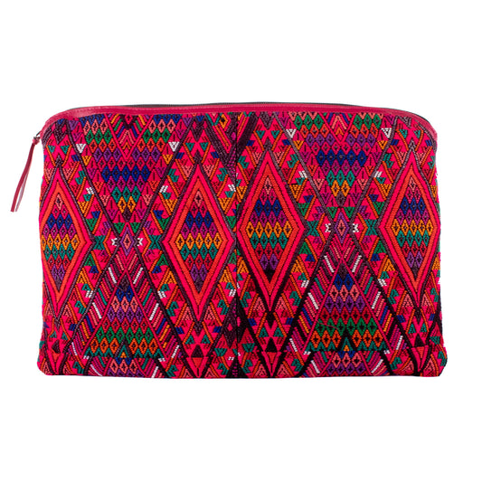 LAPTOP CASE 16" - OOAK HUIPIL - RASPBERRY - NO. 18425