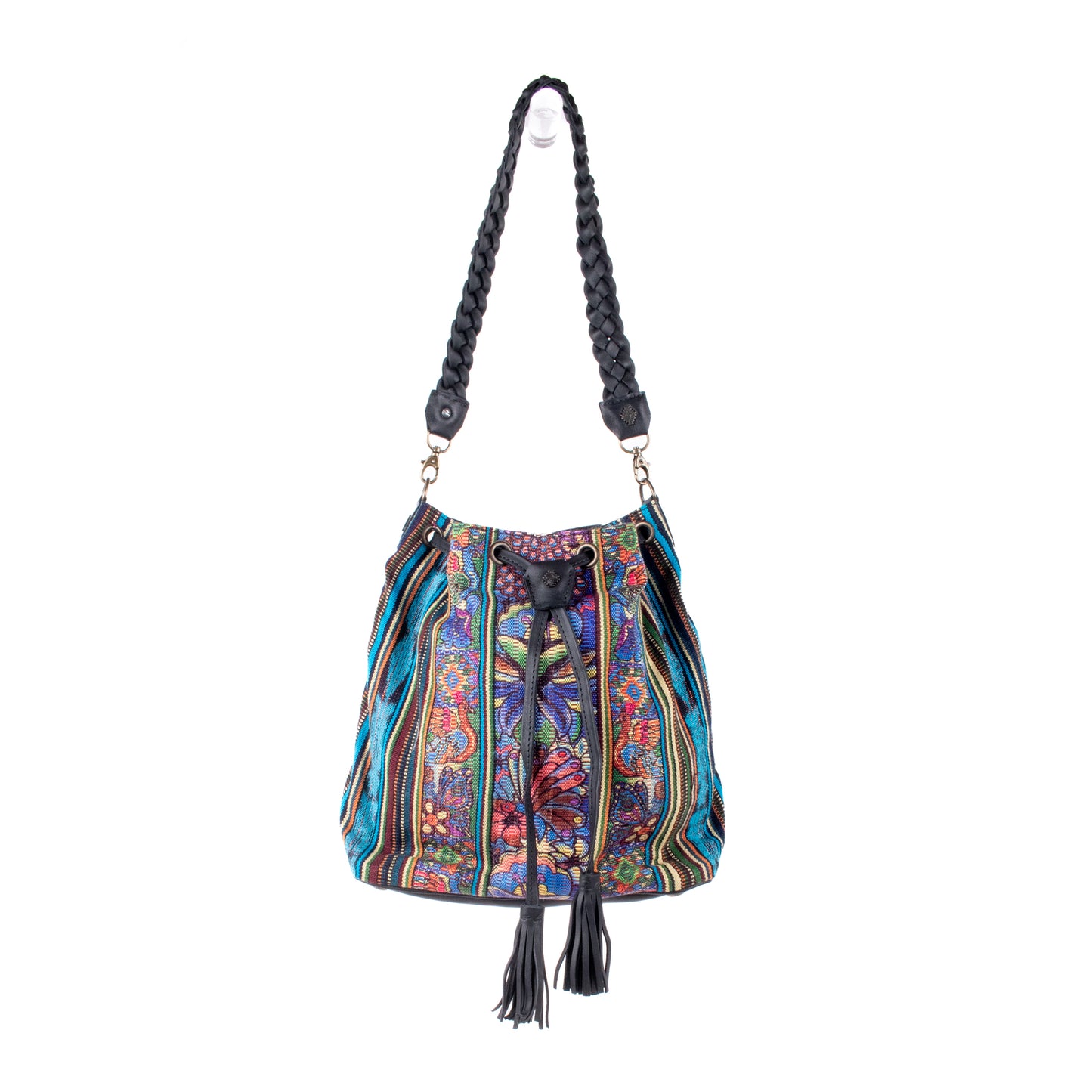 DRAWSTRING BUCKET BAG - CORTE - BLACK - NO. 18456