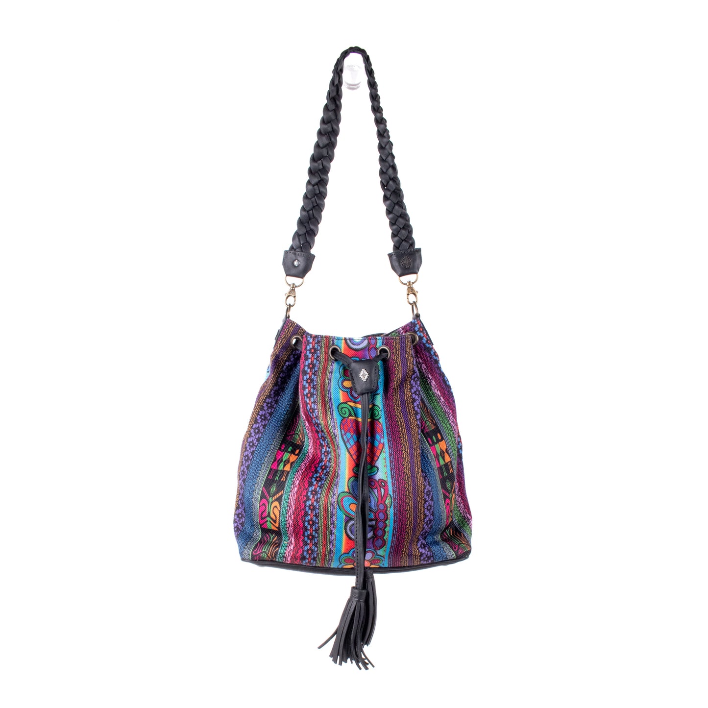 DRAWSTRING BUCKET BAG - CORTE - BLACK - NO. 18457
