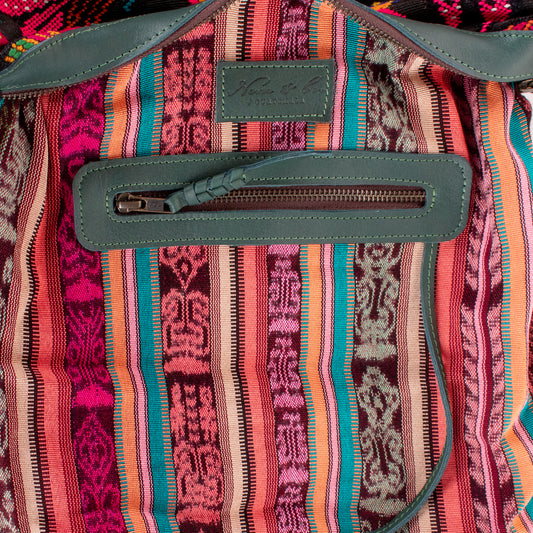 BEATRIZ MCDB + DIAMANTE STRAP - OOAK HUIPIL - EVERGLADE -  NO. 18565