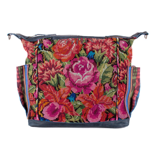 BEATRIZ CDB + DIAMANTE STRAP - OOAK HUIPIL - NAVY - NO. 18574