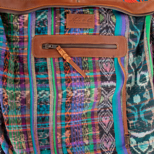 BEATRIZ CDB + DIAMANTE STRAP - OOAK HUIPIL - CAFE - NO. 18575