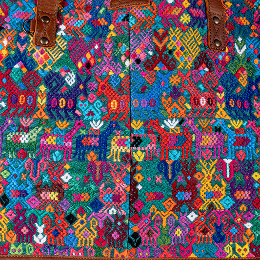 PERFECT TRAVEL TOTE - OOAK HUIPIL - CAFE - NO. 18695