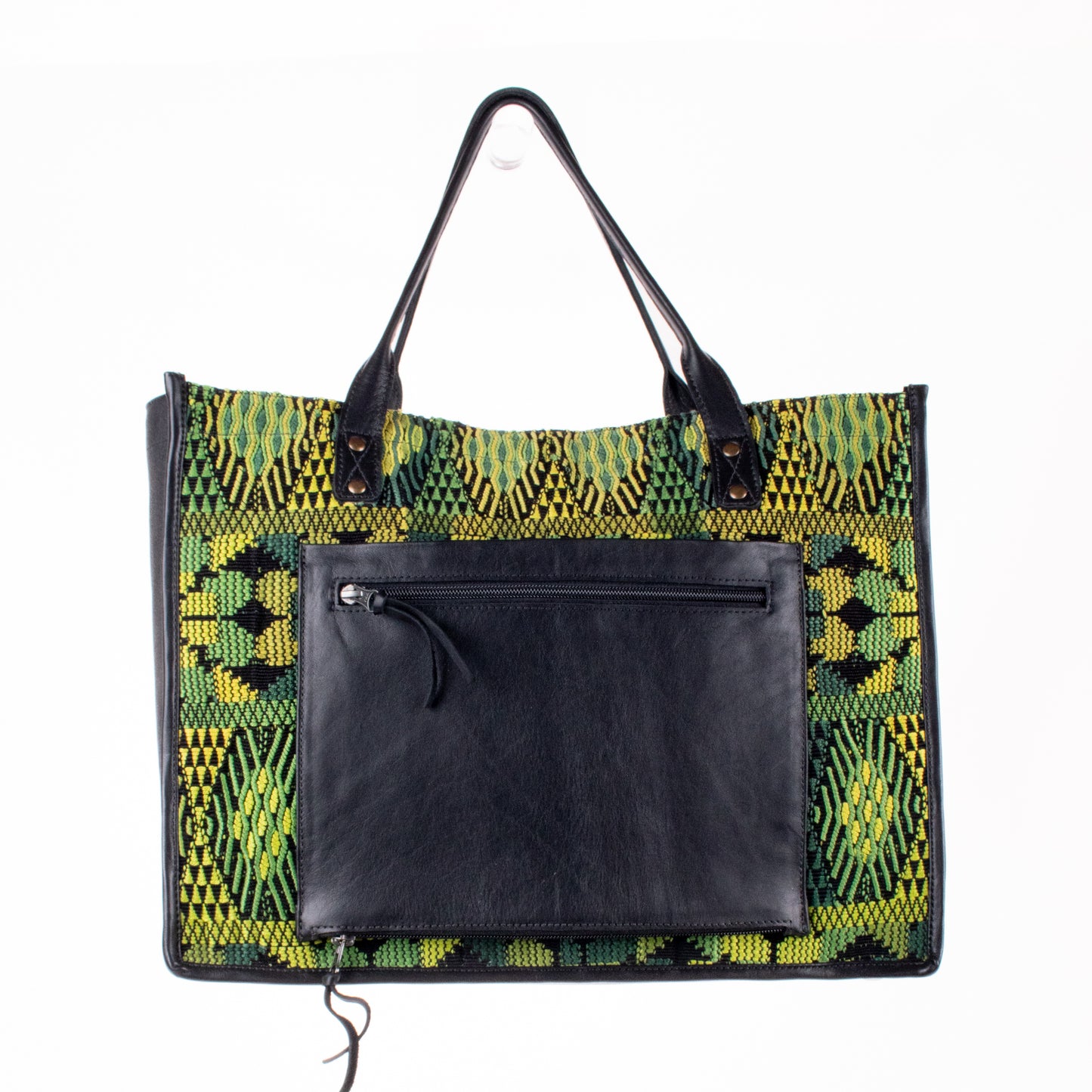 PERFECT TRAVEL TOTE - OOAK HUIPIL - BLACK - NO. 18697