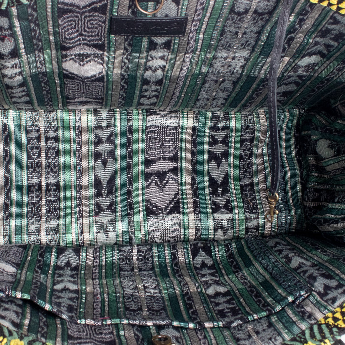 PERFECT TRAVEL TOTE - OOAK HUIPIL - BLACK - NO. 18697