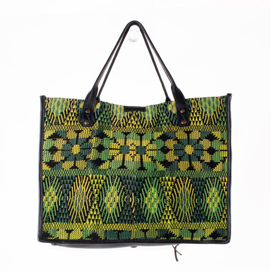 PERFECT TRAVEL TOTE - OOAK HUIPIL - BLACK - NO. 18697