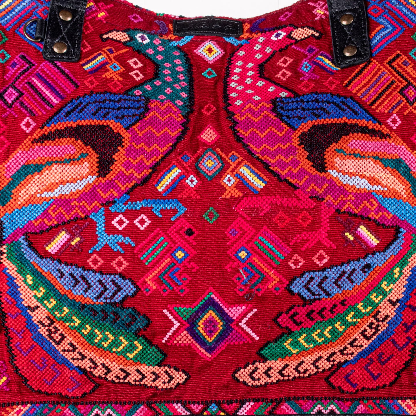 PERFECT TRAVEL TOTE - OOAK HUIPIL - BLACK - NO. 18699