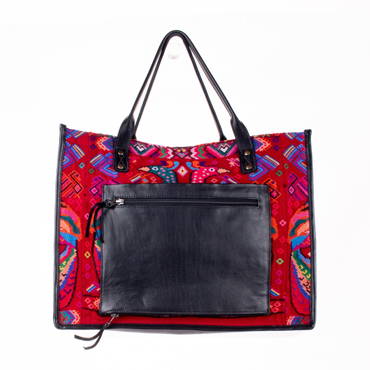 PERFECT TRAVEL TOTE - OOAK HUIPIL - BLACK - NO. 18699