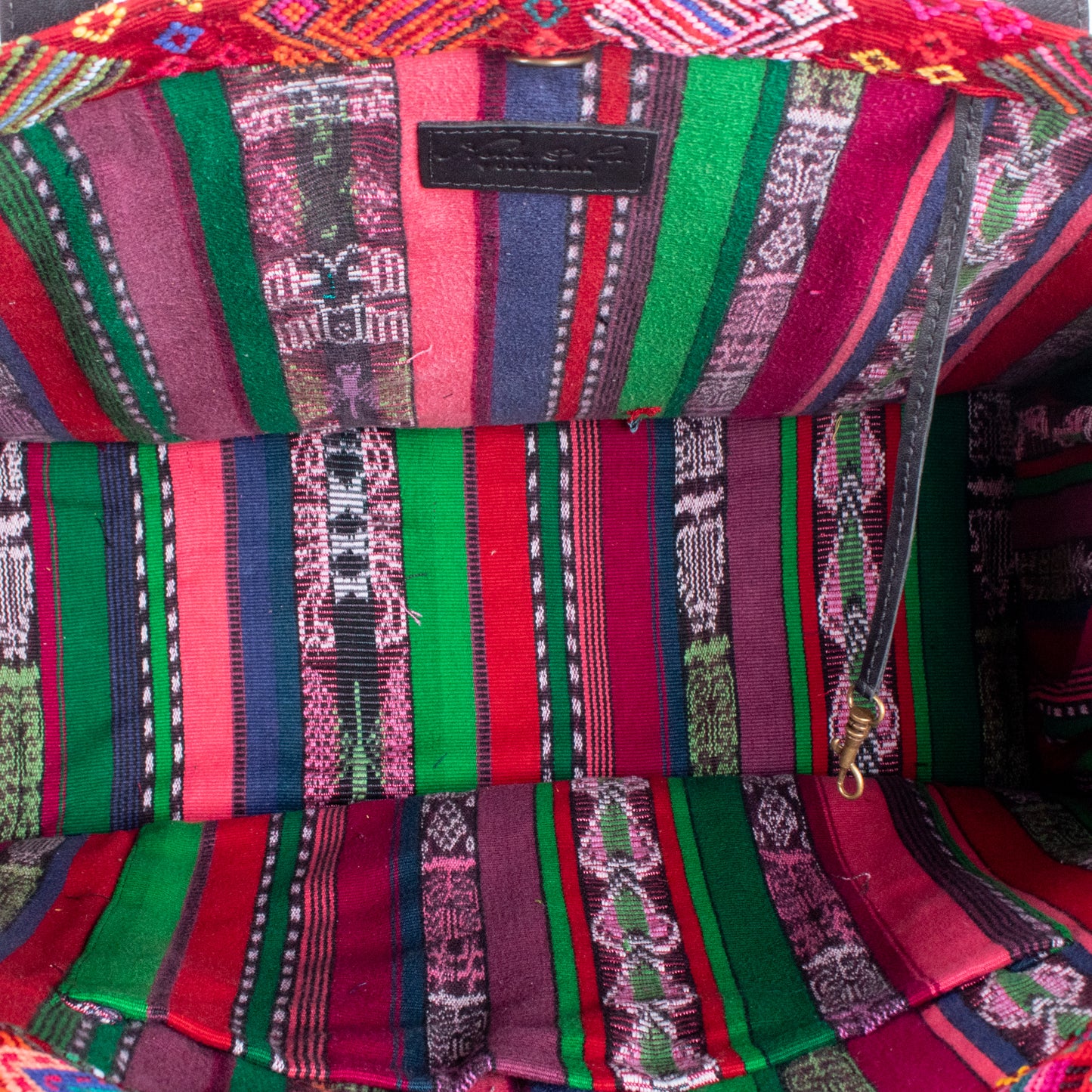 PERFECT TRAVEL TOTE - OOAK HUIPIL - BLACK - NO. 18699