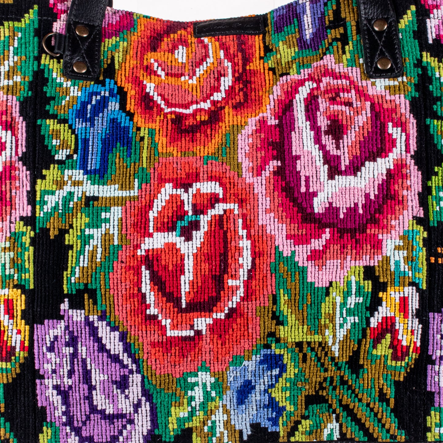 PERFECT TRAVEL TOTE - OOAK HUIPIL - BLACK - NO. 18700