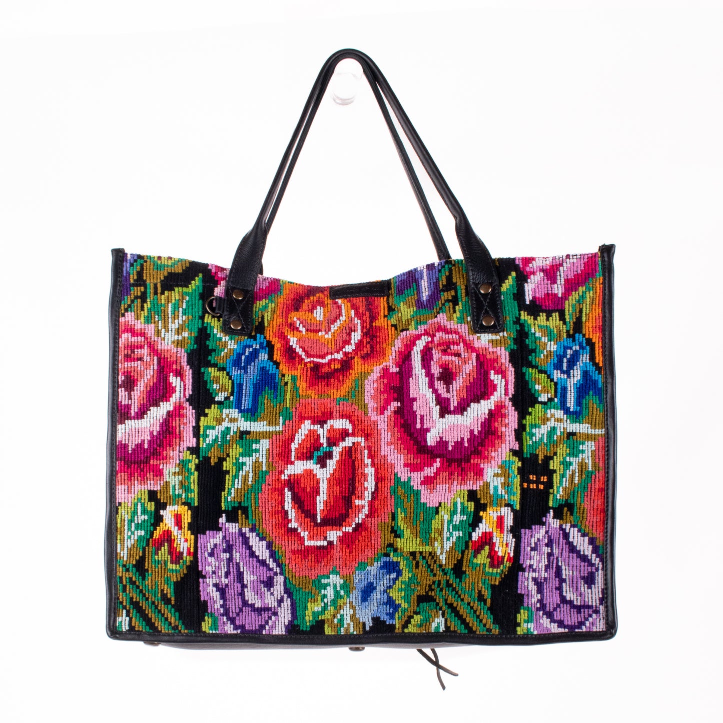 PERFECT TRAVEL TOTE - OOAK HUIPIL - BLACK - NO. 18700