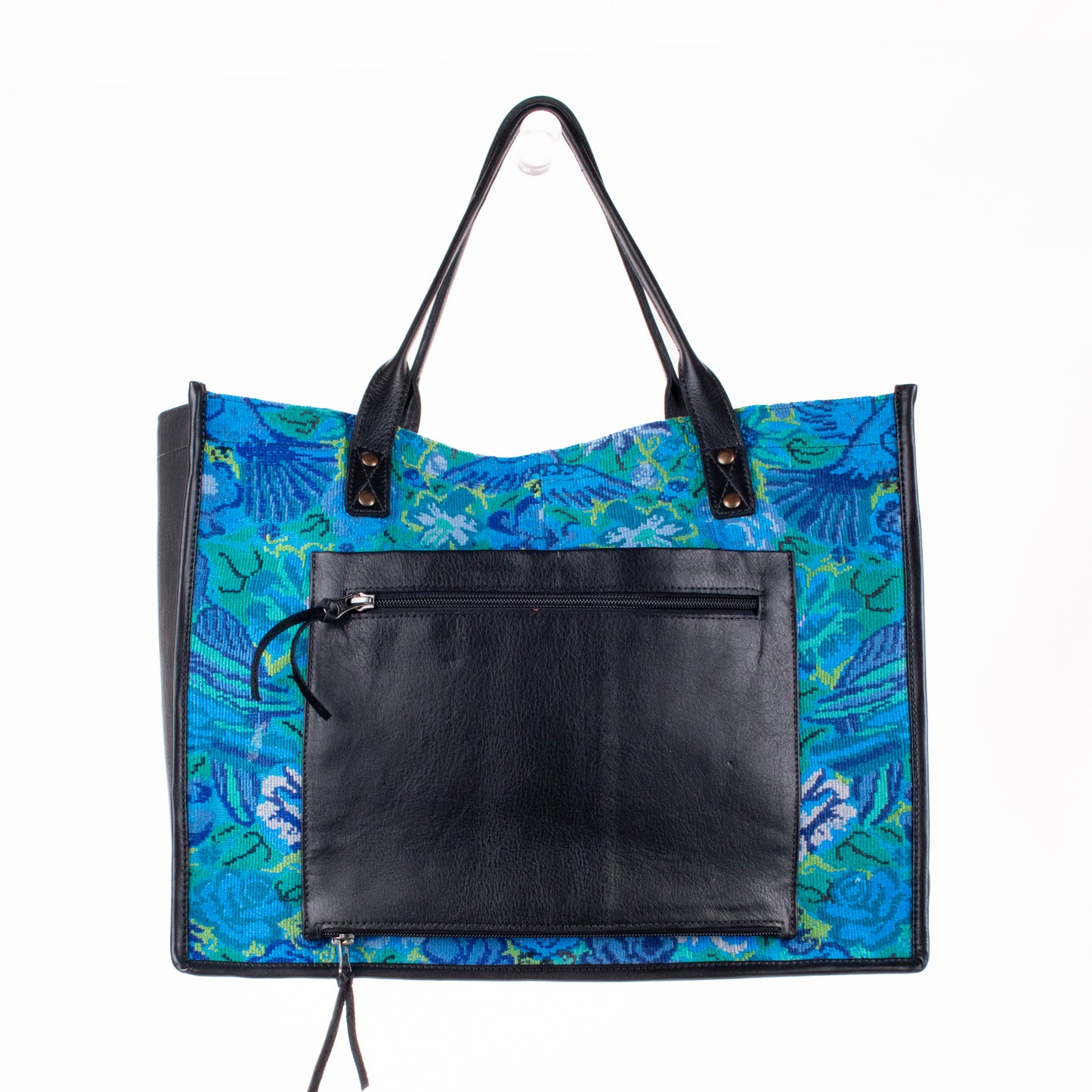 PERFECT TRAVEL TOTE - OOAK HUIPIL - BLACK - NO. 18701