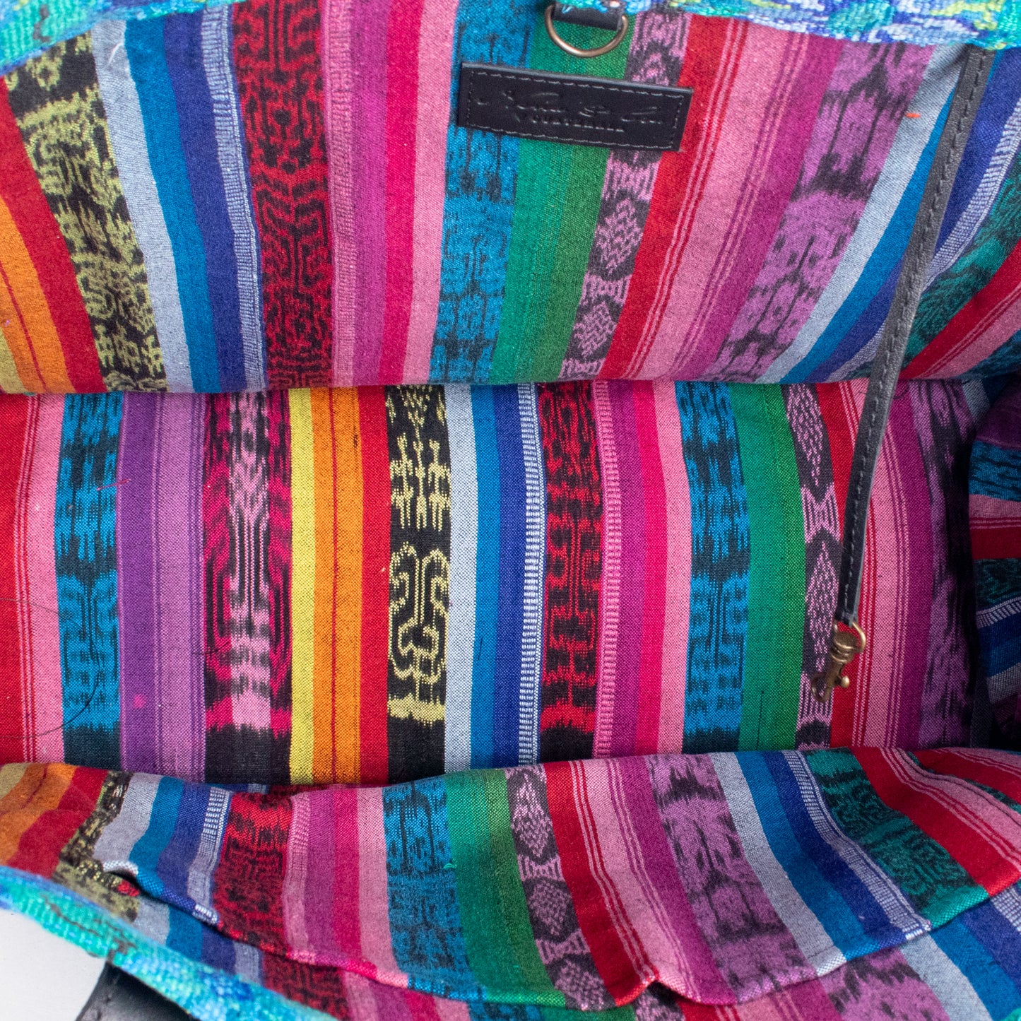 PERFECT TRAVEL TOTE - OOAK HUIPIL - BLACK - NO. 18701