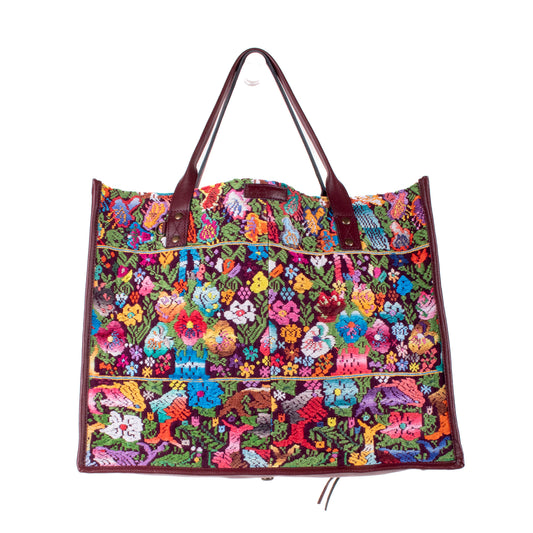 PERFECT TRAVEL TOTE - OOAK HUIPIL - AMARANTH - NO. 18702