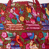 PERFECT TRAVEL TOTE - OOAK HUIPIL - CHILI PEPPER - NO. 18703