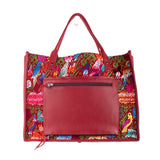 PERFECT TRAVEL TOTE - OOAK HUIPIL - CHILI PEPPER - NO. 18703
