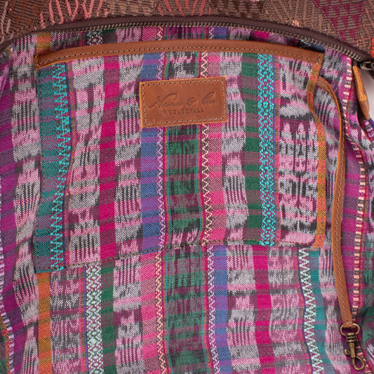 SMALL PENELOPE BAG - OOAK HUIPIL - CAFE - NO. 18759