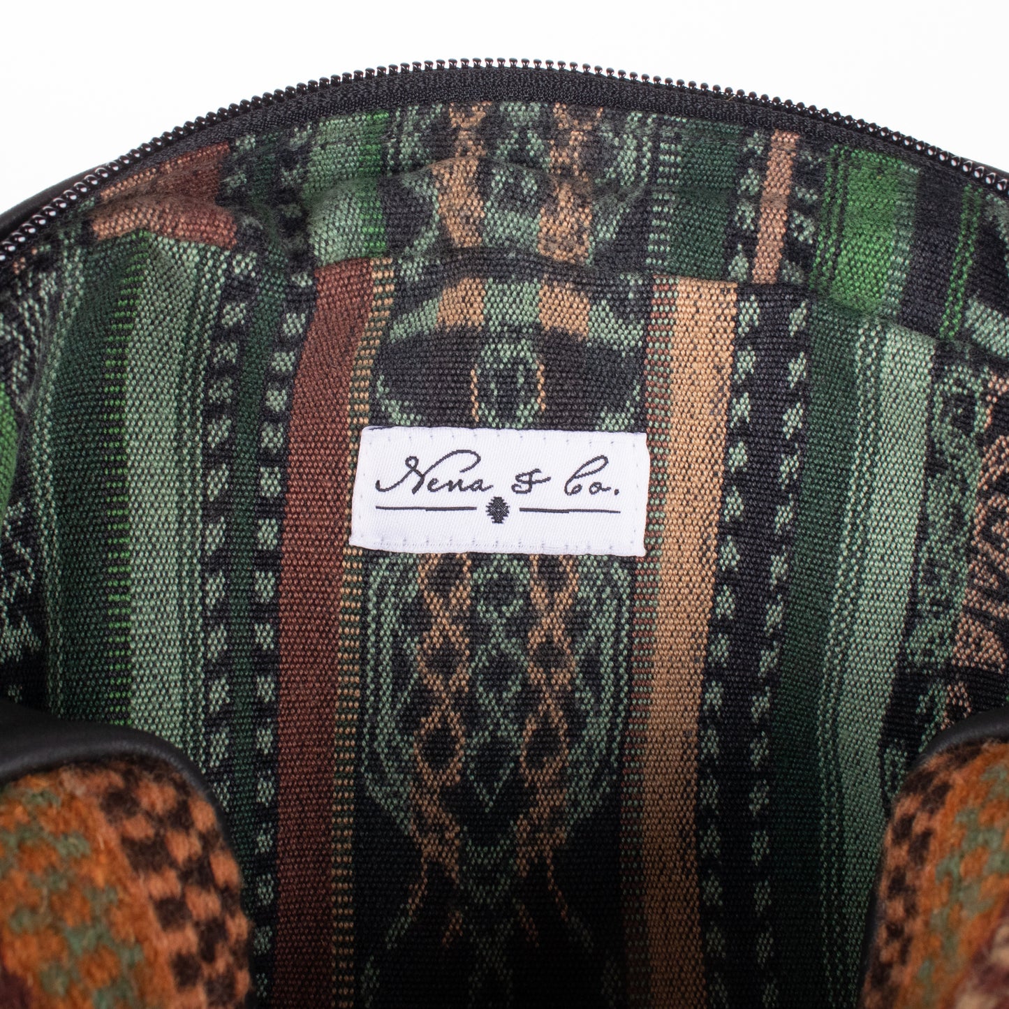 LARGE WANDER BAG SET - MEXICO TEXTILE - BLACK - NO. 18848