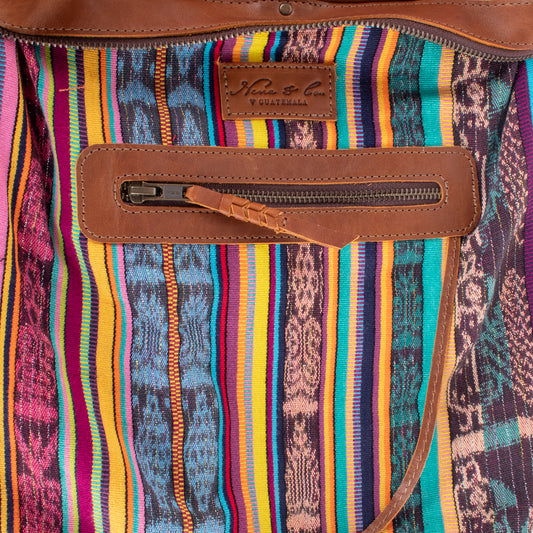 BEATRIZ MCDB + DIAMANTE STRAP - OOAK HUIPIL - CAFE - 18862