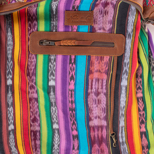 BEATRIZ CDB + DIAMANTE STRAP - OOAK HUIPIL - CAFE - NO. 18870