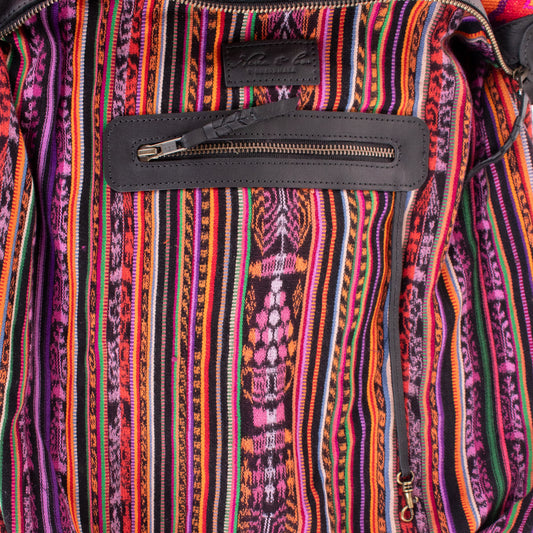 BEATRIZ CDB + DIAMANTE STRAP - OOAK HUIPIL - BLACK - NO. 18878