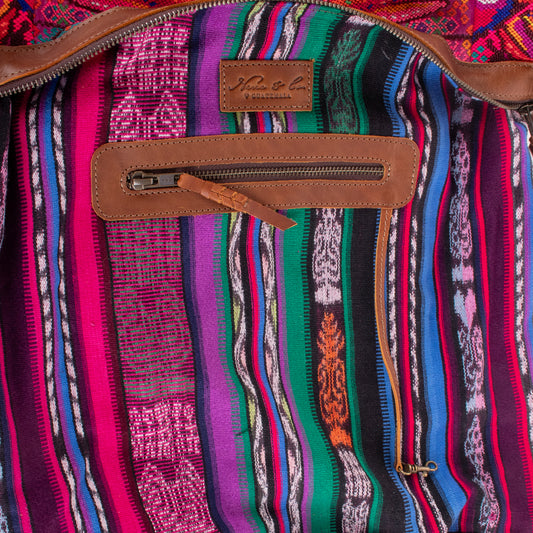 BEATRIZ CDB + DIAMANTE STRAP - OOAK HUIPIL - CAFE - NO. 18910