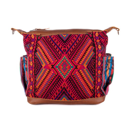 BEATRIZ MCDB + DIAMANTE STRAP - OOAK HUIPIL - CAFE - 18918