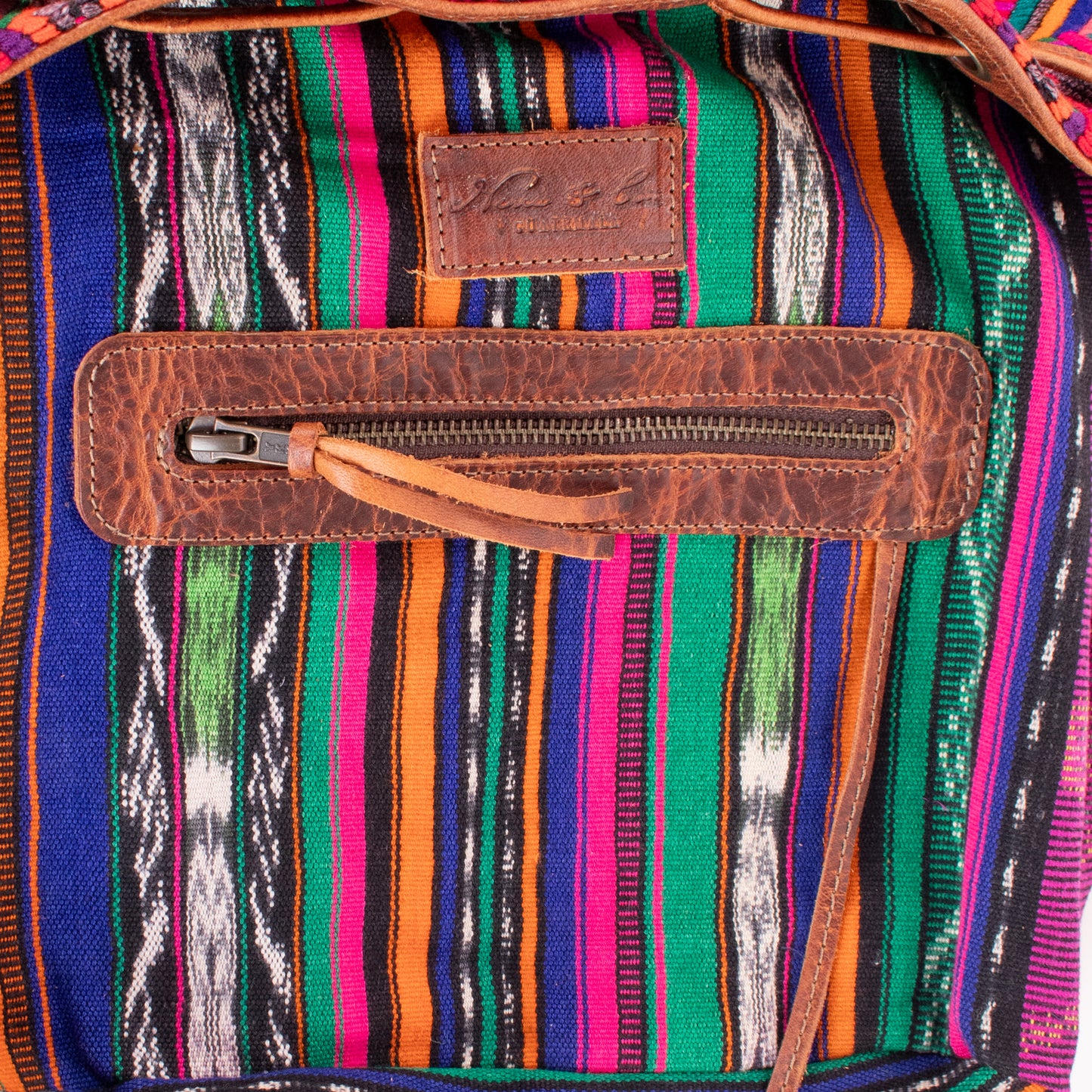 DRAWSTRING BUCKET BAG - OOAK HUIPIL - HONEY - NO. 18945