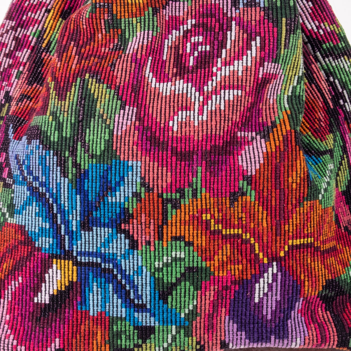 DRAWSTRING BUCKET BAG - OOAK HUIPIL - HONEY - NO. 18948