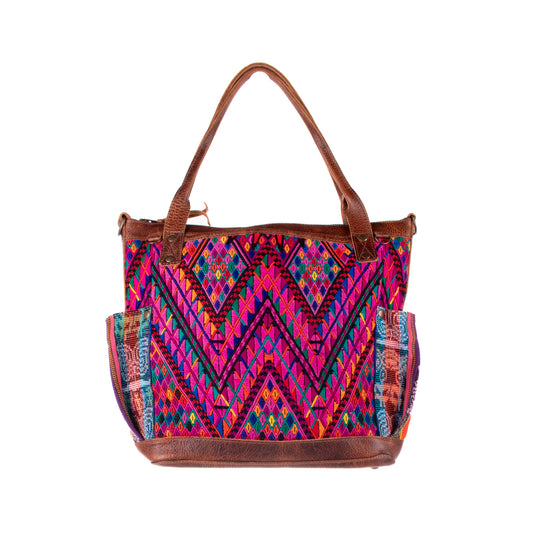 THE MEDIUM PERFECT BAG - OOAK HUIPIL - HONEY - NO. 19002