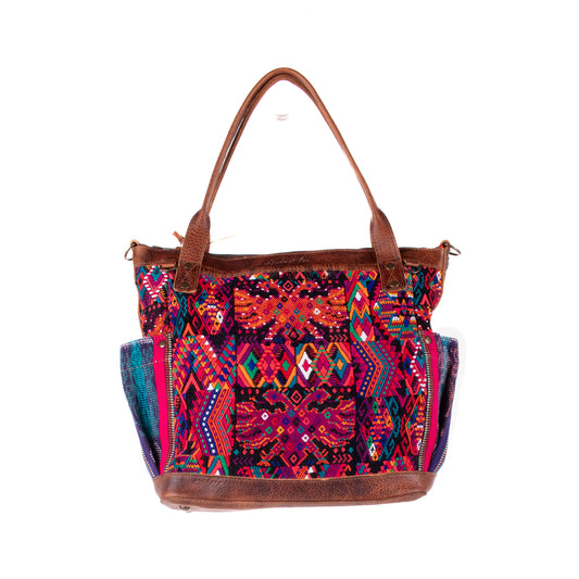 THE MEDIUM PERFECT BAG - OOAK HUIPIL - HONEY - NO. 19004