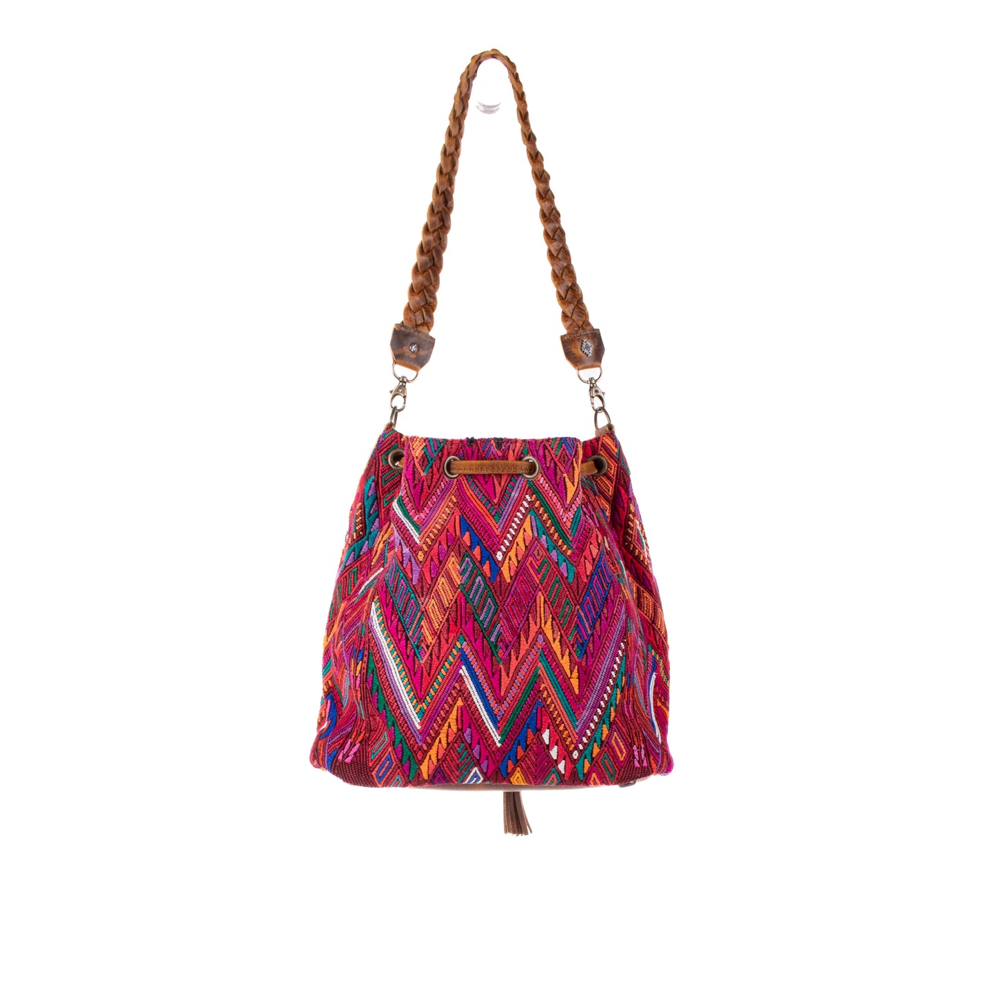 DRAWSTRING BUCKET BAG - OOAK HUIPIL - WRANGLER - NO. 19073