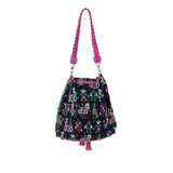 DRAWSTRING BUCKET BAG - OOAK HUIPIL - BABY RHINO - NO. 19074