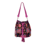 DRAWSTRING BUCKET BAG - OOAK HUIPIL - BABY RHINO - NO. 19078
